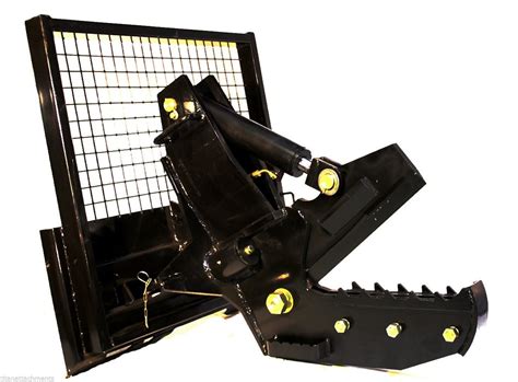 extended tree shear for skid steer|12 rotating tree shear attachment.